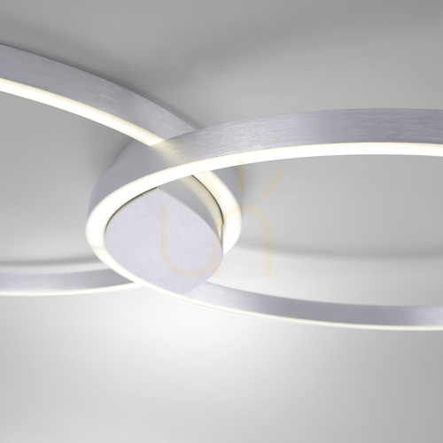 Kontrollera Paul Neuhaus Q-KATE 6589-95 LED-plafond, stålfärgad, 96,4 cm, 42 W