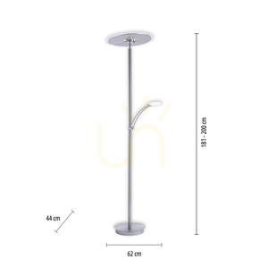 ARTUR Golvlampa 673-55 Silver 3xLED small 7