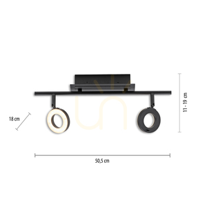 Takspotlight Paul Neuhaus SILEDA 6781-13 antracit 2xLED small 8