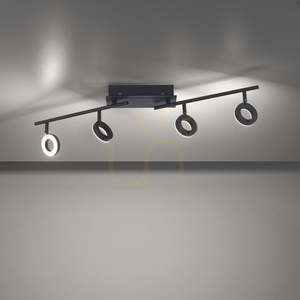 SILEDA Plafond 6786-13 Svart 4xLED small 4