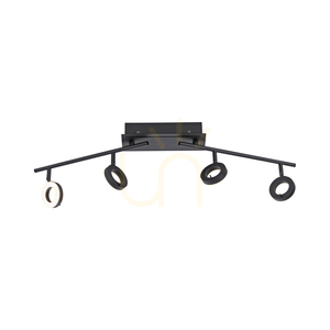 SILEDA Plafond 6786-13 Svart 4xLED small 6