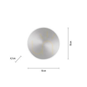 AKKU-PUNTUA vägglampa 8152-95 Silver 1xLED small 8