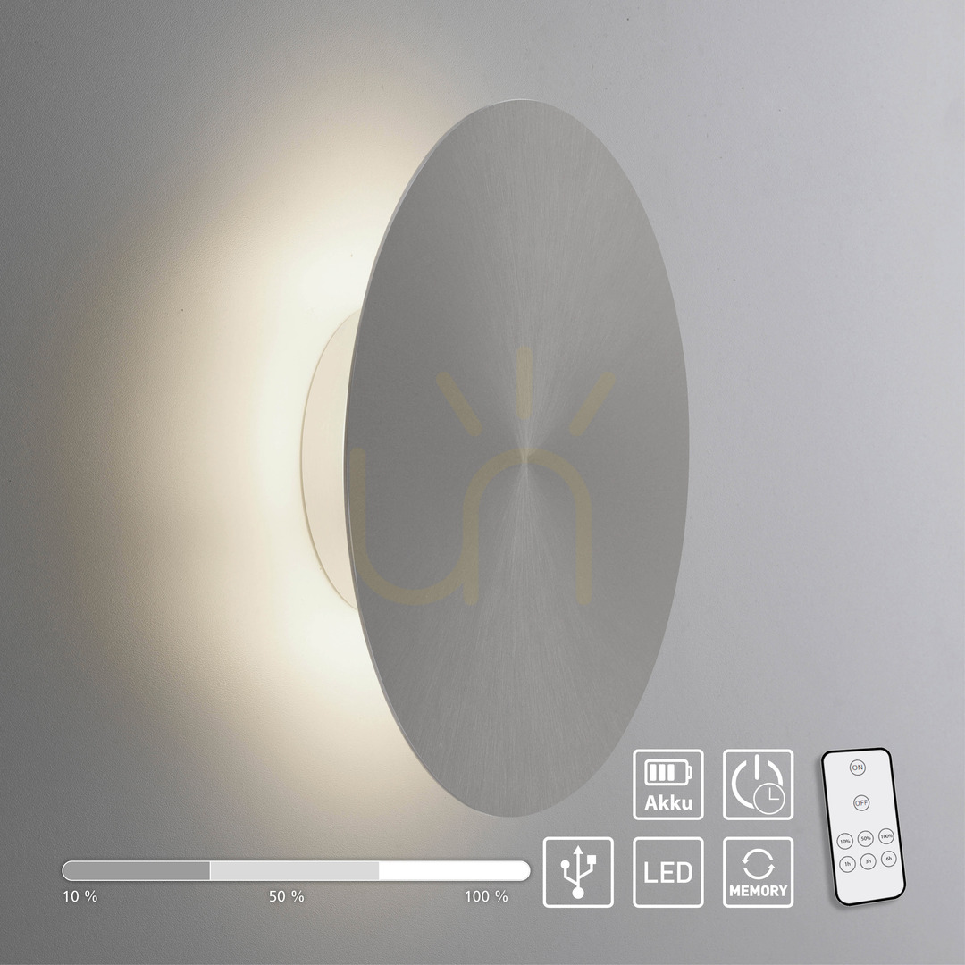 Display AKKU-PUNTUA vägglampa 8153-15 Grå 1xLED AKKU-PUNTUA vägglampa 8153-15 Grå 1xLED
