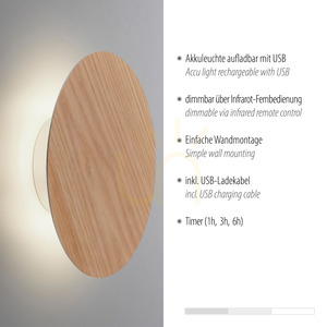 AKKU-PUNTUA vägglampa 8153-79 Trä 1xLED 3 AKKU-PUNTUA vägglampa 8153-79 Trä 1xLED small 3