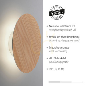 AKKU-PUNTUA vägglampa 8153-79 Trä 1xLED 4 AKKU-PUNTUA vägglampa 8153-79 Trä 1xLED small 4