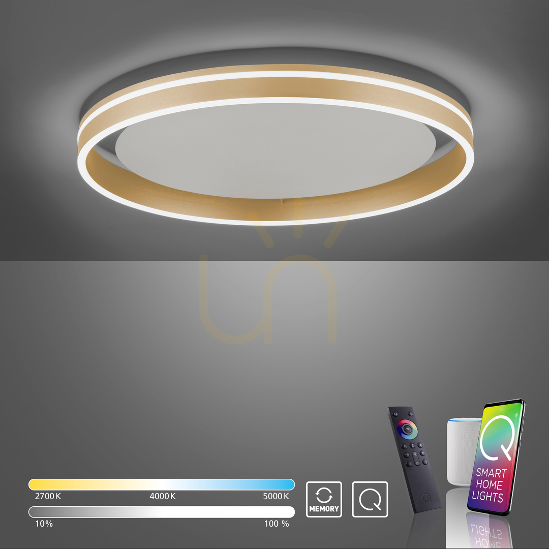Kontrollera Plafond Q-VITO 8416-60 Brons 1xLED Plafond Q-VITO 8416-60 Brons 1xLED