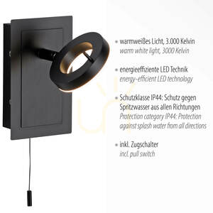 SILEDA vägglampa 9785-13 Antracit 1xLED small 3