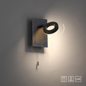 SILEDA vägglampa 9785-13 Antracit 1xLED small 9