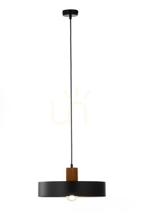 Pendellampa Sigma RIF WOOD 1 L svart/ljusbrun 41860 small 2