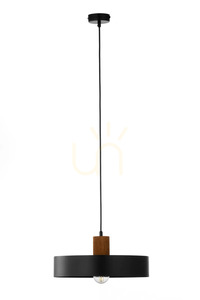 Pendellampa Sigma RIF WOOD 1 L svart/ljusbrun 41860 small 0