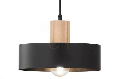 Kontrollera Pendellampa Sigma RIF WOOD 1 svart/naturligt trä E27 SKU 41864