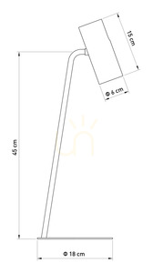 Kontorslampa Sigma LEDA svart GU10 50 cm SKU 41737 small 1