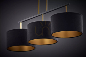 Pendellampa Sigma MARII 3 svart/guld E27 41836 small 1
