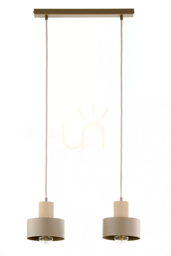 Kontrollera Pendant Lights Sigma RIF WOOD 2 beige trä E27 SKU 41871