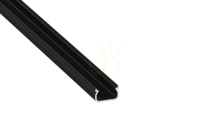 LED-profilsats TEKKNI IKKE 3 m, svart anodiserad, mjölkvit S10-kåpa, ändstycken och clips (38-0791-30) small 0
