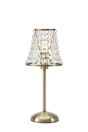 Kontrollera Bordslampa Markslojd Liora antik mässing E14 109125