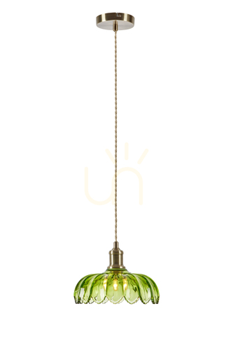 Kontrollera Pendellampa Markslojd KURAGE grön järn E27 26 cm SKU 109177
