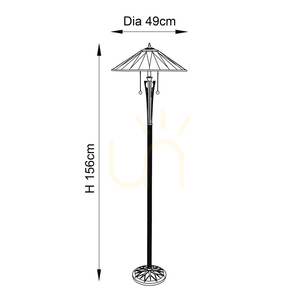 Stående Tiffanylampa Interiors Dark Star flerfärgad 156 cm 64041 small 2