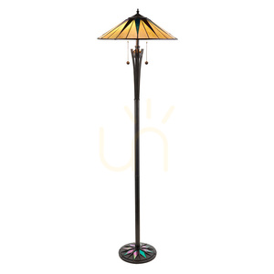 Stående Tiffanylampa Interiors Dark Star flerfärgad 156 cm 64041 small 0