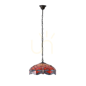 Tiffany taklampa 3-ljus Multicolor Dragonfly Interiors 64081 small 2