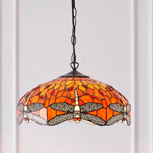 Tiffany taklampa 3-ljus Multicolor Dragonfly Interiors 64081 small 3