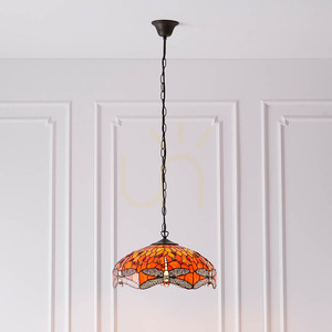 Tiffany taklampa 3-ljus Multicolor Dragonfly Interiors 64081 small 4