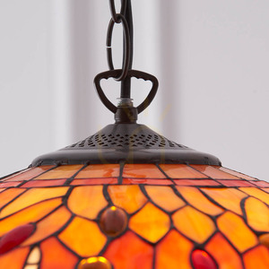 Tiffany taklampa 3-ljus Multicolor Dragonfly Interiors 64081 small 8