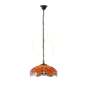 Tiffany taklampa 3-ljus Multicolor Dragonfly Interiors 64081 small 9