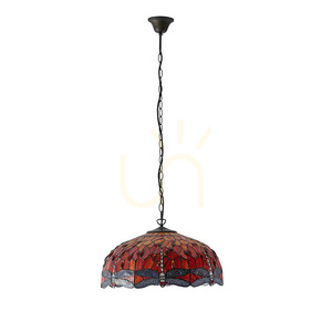 Tiffany pendellampa Dragonfly Multicolor Interiors 64082 small 2