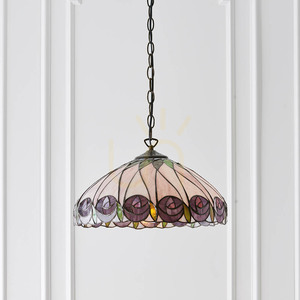 Tiffany taklampa Interiors Hutchinson multicolor glas Ø40 cm small 3