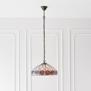Tiffany taklampa Interiors Hutchinson multicolor glas Ø40 cm small 4