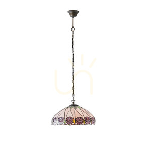 Tiffany taklampa Interiors Hutchinson multicolor glas Ø40 cm small 9