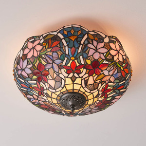 Plafond Tiffany Interiors Sullivan Multicolor 40 cm E27 2-ljus small 3
