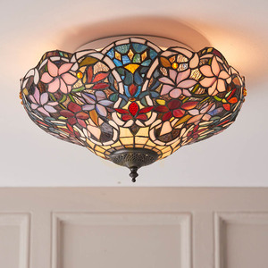 Plafond Tiffany Interiors Sullivan Multicolor 40 cm E27 2-ljus small 4