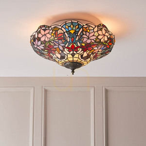 Plafond Tiffany Interiors Sullivan Multicolor 40 cm E27 2-ljus small 5
