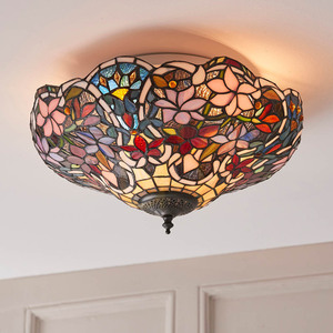 Plafond Tiffany Interiors Sullivan Multicolor 40 cm E27 2-ljus small 6