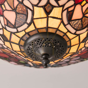 Plafond Tiffany Interiors Sullivan Multicolor 40 cm E27 2-ljus small 9