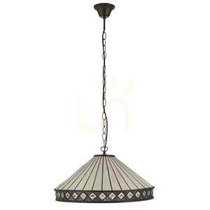 Taklampa Interiors Fargo Tiffany flerfärgad 3-ljus E27 50 cm small 1