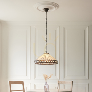 Taklampa Interiors Fargo Tiffany flerfärgad 3-ljus E27 50 cm small 2