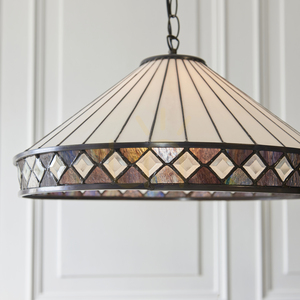Taklampa Interiors Fargo Tiffany flerfärgad 3-ljus E27 50 cm small 6
