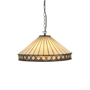 Taklampa Interiors Fargo Tiffany flerfärgad 3-ljus E27 50 cm small 0