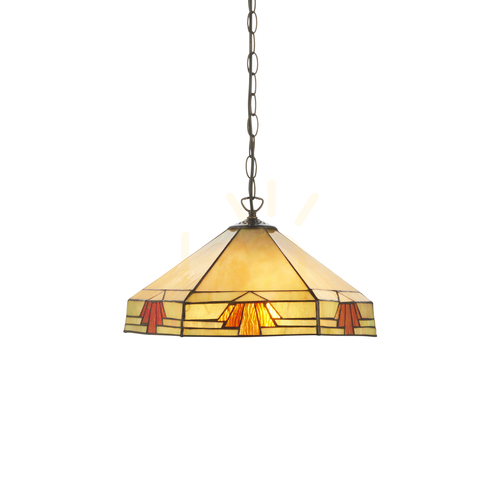 Kontrollera Nevada Tiffany flerfärgad taklampa 111989 Interiors.