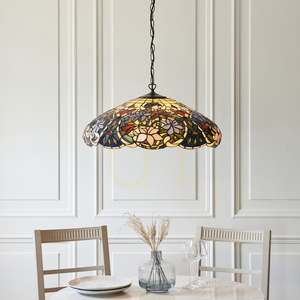 Tiffany taklampa Interiors Sullivan multicolor 3-ljus E27 57 cm 112193 small 3