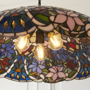 Tiffany taklampa Interiors Sullivan multicolor 3-ljus E27 57 cm 112193 small 5