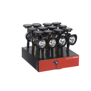 LEKU-SOL Trädgårdslampa 19102-18 Svart 3xLED small 10