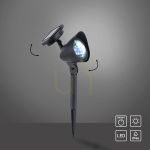 LEKU-SOL Trädgårdslampa 19102-18 Svart 3xLED small 12
