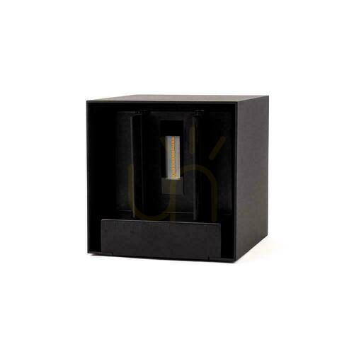 Kontrollera V-TAC 9 W LED COB solcellsdriven vägglampa, justerbar, svart fyrkantig, 15 x 15 cm, IP65, VT-11109, 4000 K, 860 lm