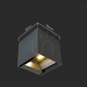 V-TAC 9 W LED COB solcellsdriven vägglampa, justerbar, svart fyrkantig, 15 x 15 cm, IP65, VT-11109, 4000 K, 860 lm small 6