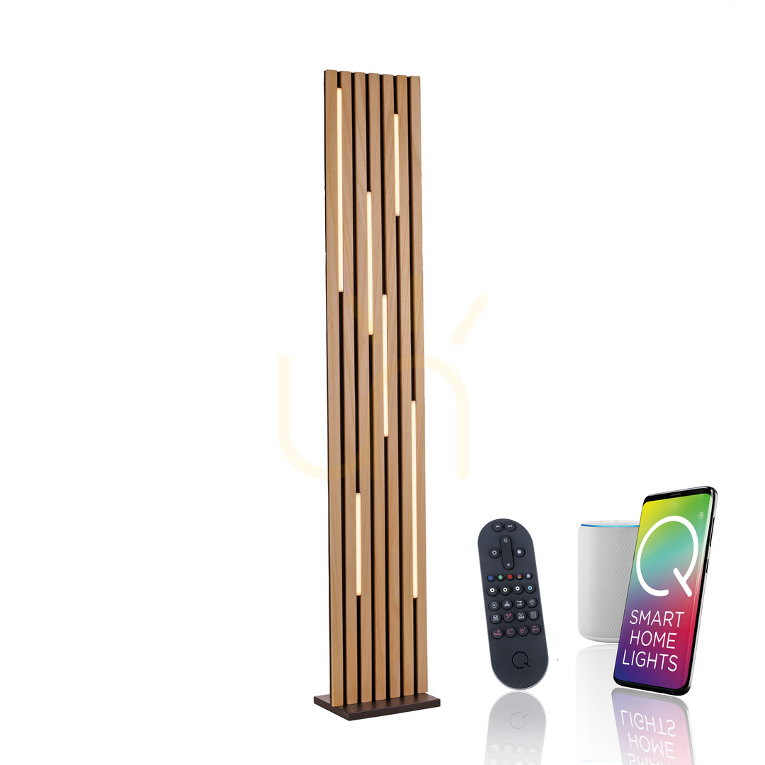Utsikt Q-AKUSTIK 822-79 Golvlampa i trä med 1 LED-lampa Q-AKUSTIK 822-79 Golvlampa i trä med 1 LED-lampa