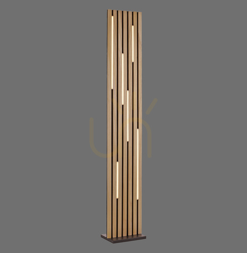 Kontrollera Q-AKUSTIK 822-79 Golvlampa i trä med 1 LED-lampa